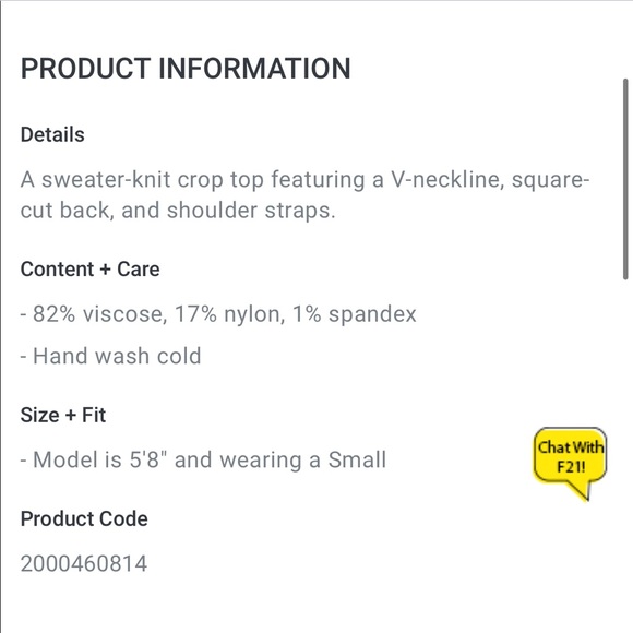 NWT Sweater-Knit Crop Top - Picture 3 of 8